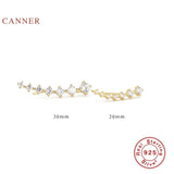 925 Silver Zircon Stud Earrings for Women 20/30mm Gold/Silver Jewelry