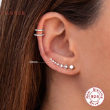 925 Silver Zircon Stud Earrings for Women 20/30mm Gold/Silver Jewelry