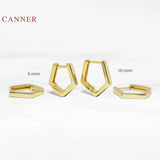 925 Sterling Silver Polygon Dangle Earrings for Women