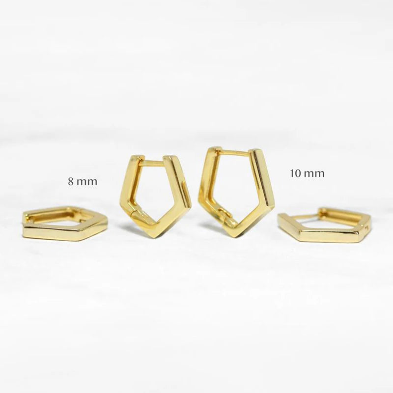 925 Sterling Silver Polygon Dangle Earrings for Women