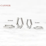 925 Sterling Silver Polygon Dangle Earrings for Women
