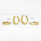 925 Sterling Silver Polygon Dangle Earrings for Women