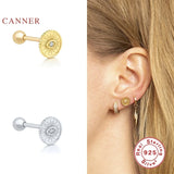925 Silver Lightning Butterfly Eye Nail Ball Pin Stud Earrings