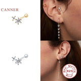 925 Silver Lightning Butterfly Eye Nail Ball Pin Stud Earrings