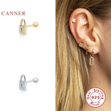 925 Silver Lightning Butterfly Eye Nail Ball Pin Stud Earrings