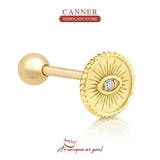 925 Silver Lightning Butterfly Eye Nail Ball Pin Stud Earrings
