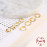 925 Silver Rose Hoop Earrings Ear Bone aros Tiny Nose Ring aretes Jewelry