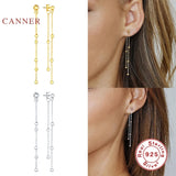 925 Silver Round Bead Ear Thread Earrings