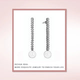 925 Silver Pearl Drop Earrings Long Tassel Zirconia Pendientes Plata 925