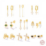 925 Silver Minimalist Zircon Earrings for Women
