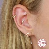 925 Silver Minimalist Zircon Earrings for Women