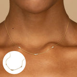 925 Silver Clear Zircon Inlaid Pendant Necklace for Women