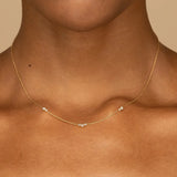 925 Silver Clear Zircon Inlaid Pendant Necklace for Women