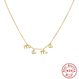 925 Silver Mama Letter Pendant Necklace for Women