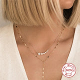 925 Silver Pearl Choker Necklace Women Wedding Jewelry