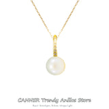 925 Silver Pearl Choker Necklace Women Wedding Jewelry