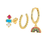 925 Silver Heart Pendant Earrings Set for Women