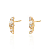 925 Silver Pearls Small Cartilage Earrings Studs 1 pair