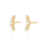 925 Silver Pearls Small Cartilage Earrings Studs 1 pair