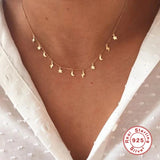 925 Silver Stars Moon Bee Pendant Necklace for Women