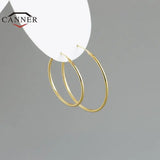925 Silver Circle Hoop Earrings Charming Party Jewelry