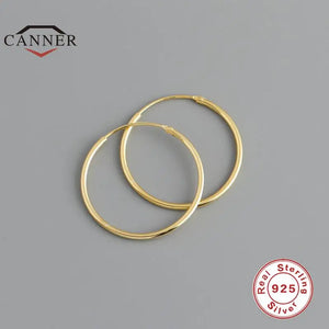925 Silver Circle Hoop Earrings Charming Party Jewelry