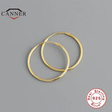 925 Silver Circle Hoop Earrings Charming Party Jewelry