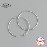925 Silver Circle Hoop Earrings Charming Party Jewelry