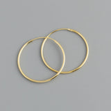 925 Silver Circle Hoop Earrings Charming Party Jewelry