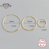 925 Silver Circle Hoop Earrings Charming Party Jewelry