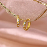 925 Silver Crystal Zirconia Small Hoop Earrings Cartilage Piercing Jewelry