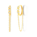 925 Silver Crystal Zirconia Small Hoop Earrings Cartilage Piercing Jewelry