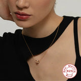 925 Silver Square Diamond Pendant Necklace for Women