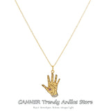 925 Silver Embossed Eight-Pointed Star Long Necklace