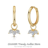 925 Sterling Silver CZ Hoop Earrings