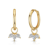 925 Sterling Silver CZ Hoop Earrings