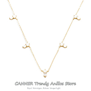 925 Silver Zircon Charm Choker Necklace Pendant Jewelry