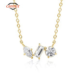 925 Silver Zircon Necklace for Women Clavicle Chain Jewelry