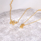 925 Silver A Initial Alphabet Pendant Necklace for Women