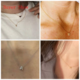 925 Silver A Initial Alphabet Pendant Necklace for Women