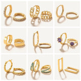925 Silver CZ Ear Hoop Earrings Women Huggie Circle Earings