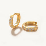925 Silver CZ Ear Hoop Earrings Women Huggie Circle Earings