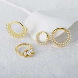 925 Silver Small Piercing Cartilage Earrings Nose Ring