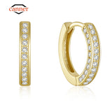 925 Silver Zirconia Hoop Earrings Daily Wear Women Fine Jewelry