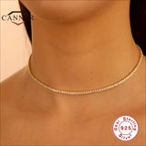 925 Silver Hip Hop CZ Tennis Necklace For Women