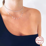 925 Silver Hip Hop CZ Tennis Necklace For Women
