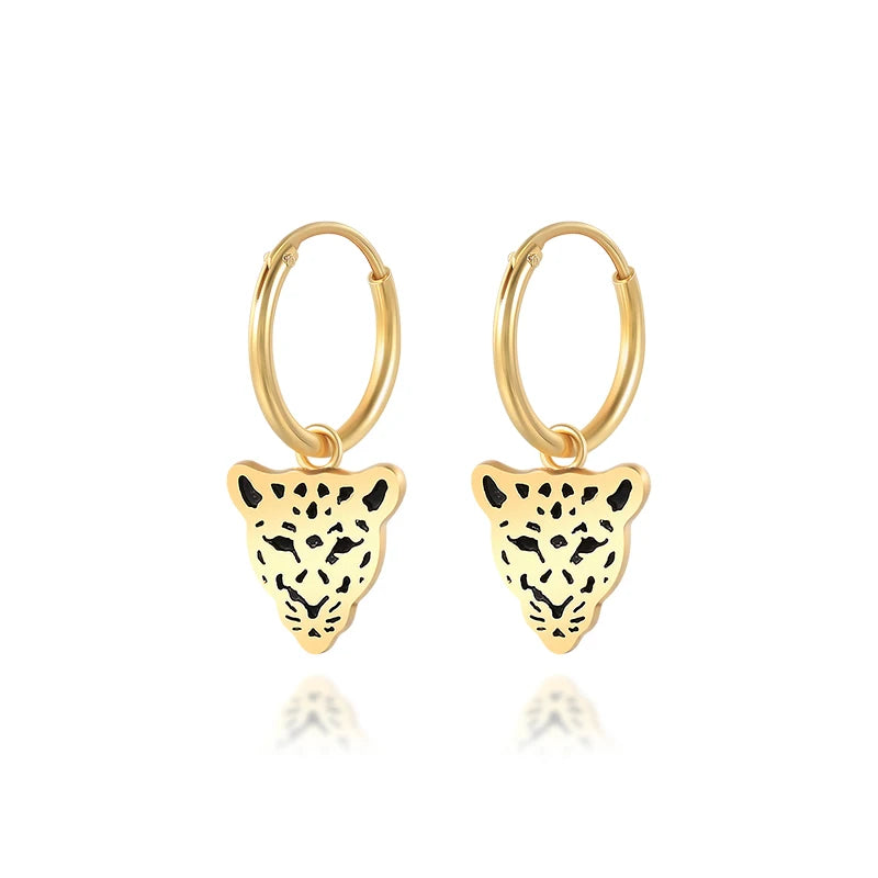925 Silver Hoop Earring Lightning Star Bee Charms Bling Zircon Earrings