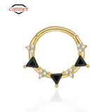 925 Sterling Silver Hoop Earring Round Piercing Cartilage Nose Ring Jewelry