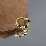 925 Sterling Silver Hoop Earring Round Piercing Cartilage Nose Ring Jewelry