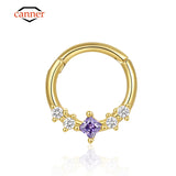 925 Sterling Silver Hoop Earring Round Piercing Cartilage Nose Ring Jewelry